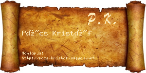 Pócs Kristóf névjegykártya